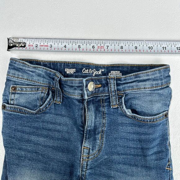 Cat & Jack Kids Straight Leg Blue Jeans Size 6 Stretch Denim - Picture 5 of 6